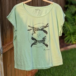 Oversized Burton Cotton green T-shirt | Size S